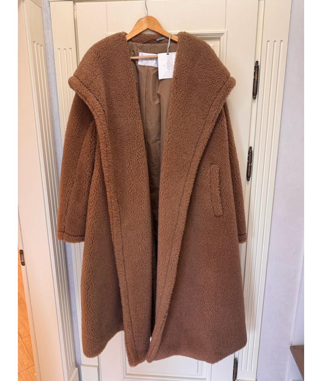 MAX MARA Коричневая шерстяная шуба, фото 7