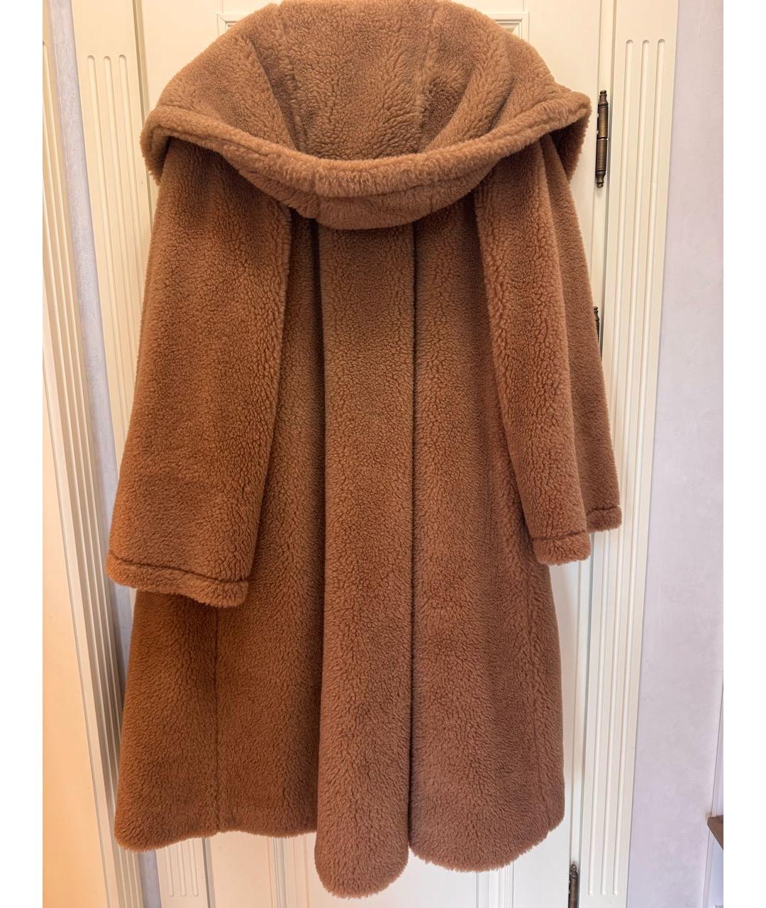 MAX MARA Коричневая шерстяная шуба, фото 2