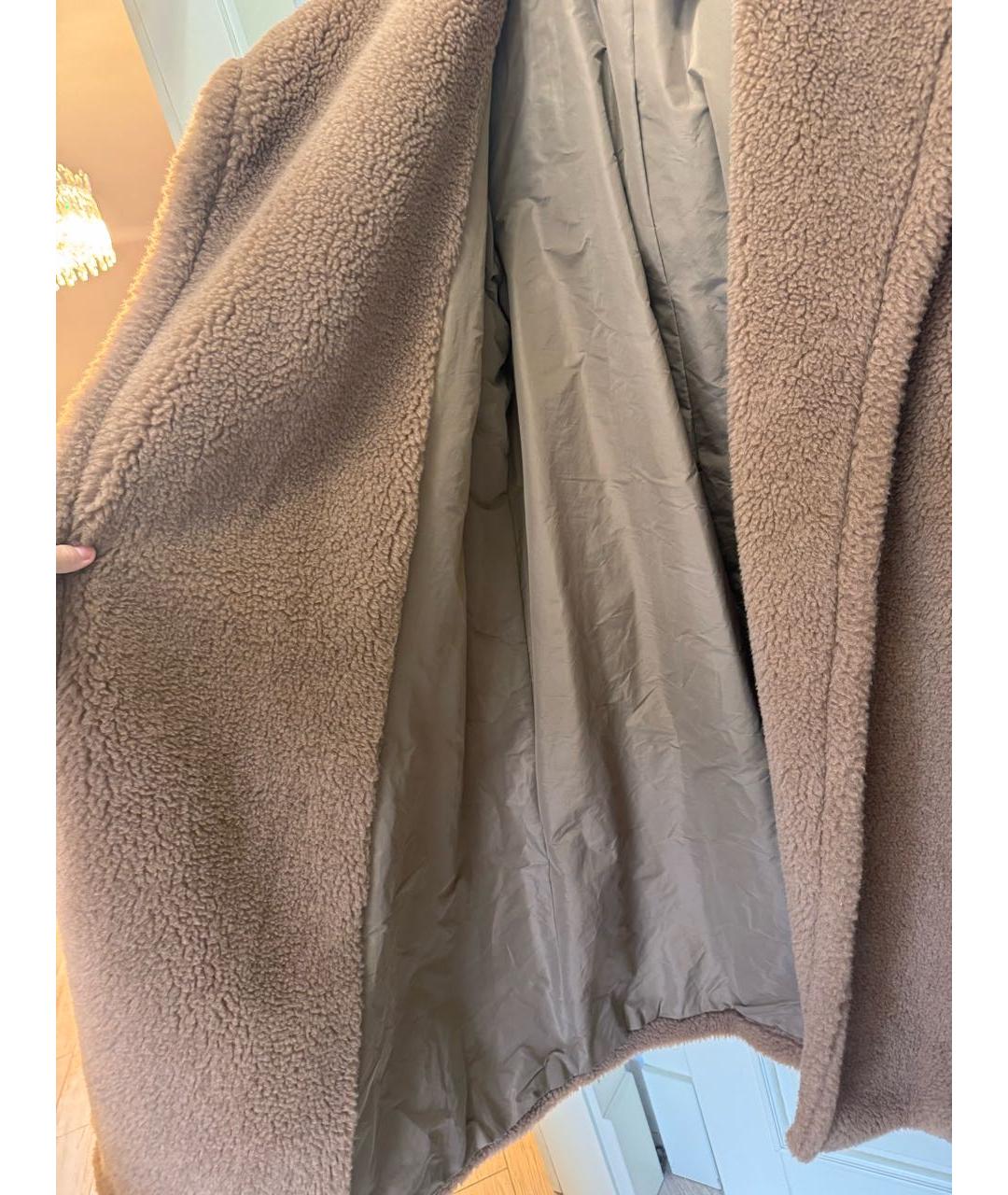 MAX MARA Коричневая шерстяная шуба, фото 6
