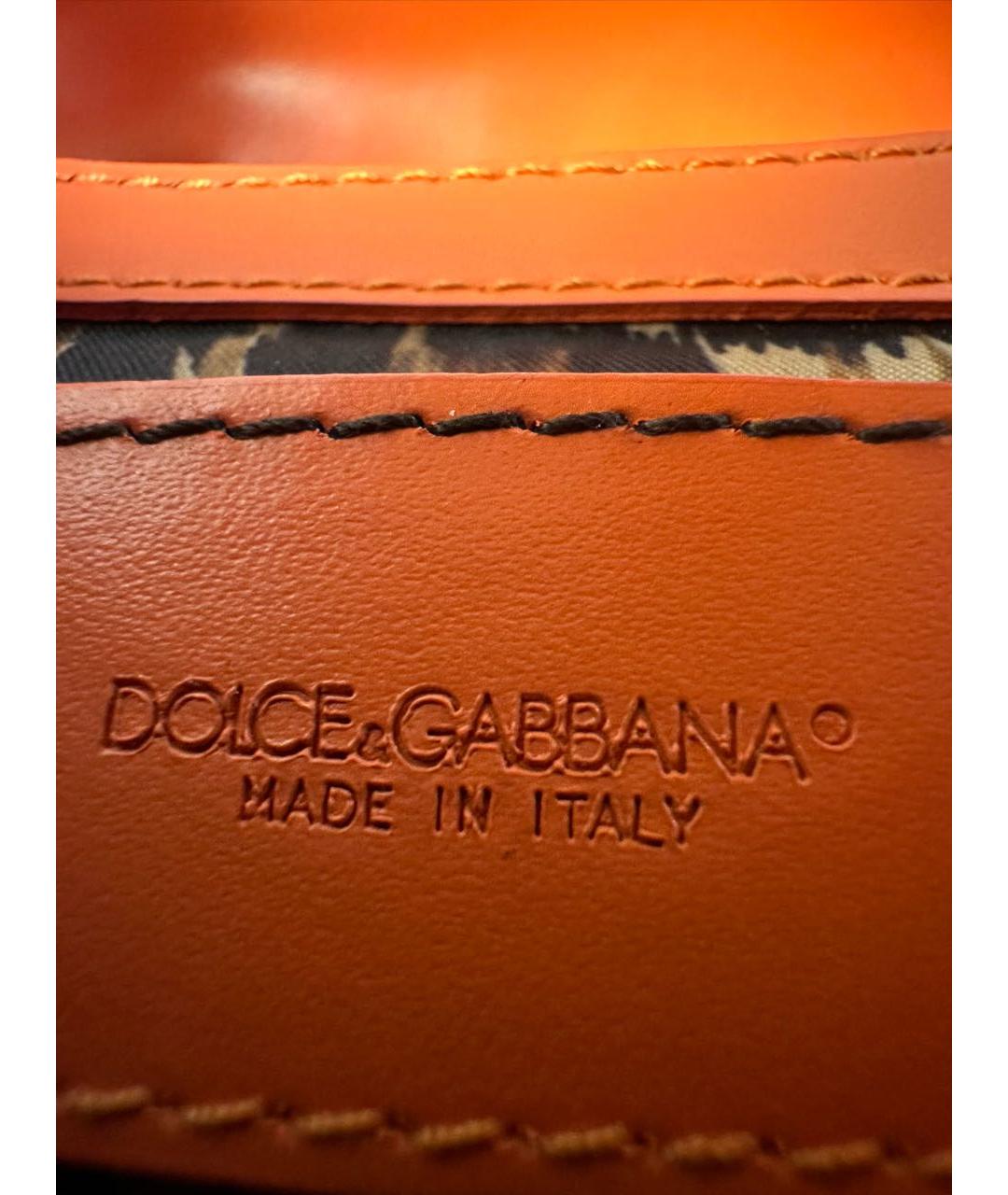 DOLCE&GABBANA Оранжевая сумка с короткими ручками, фото 5