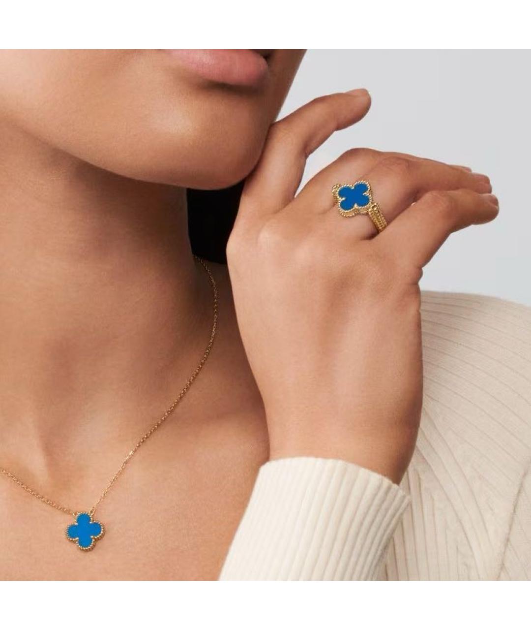 VAN CLEEF & ARPELS Синее кольцо из желтого золота, фото 3