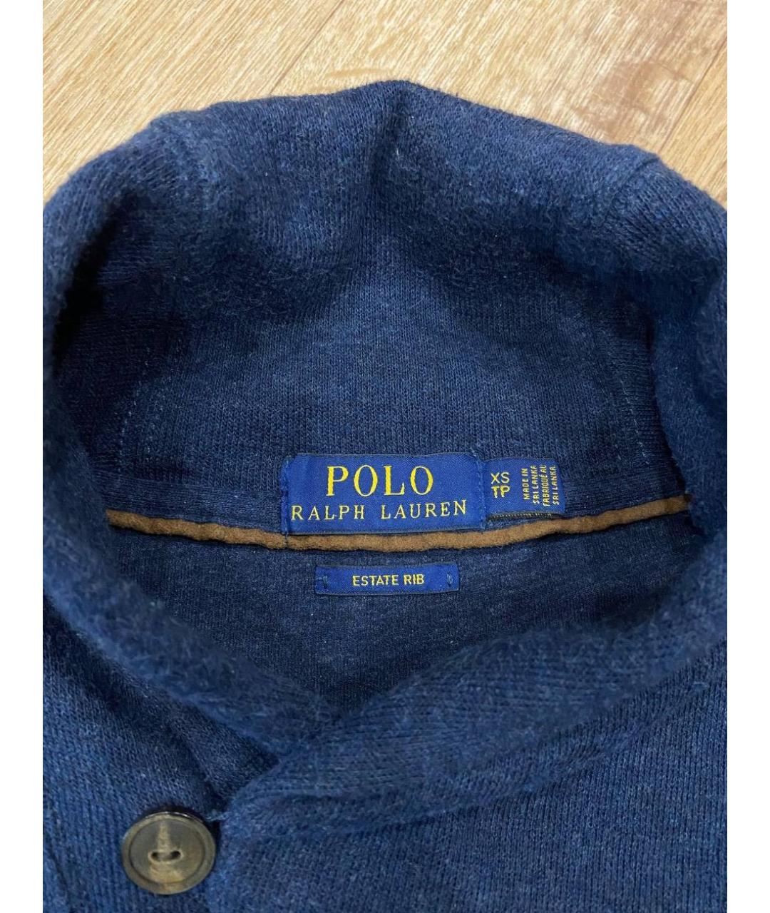 POLO RALPH LAUREN Темно-синий хлопковый джемпер / свитер, фото 6