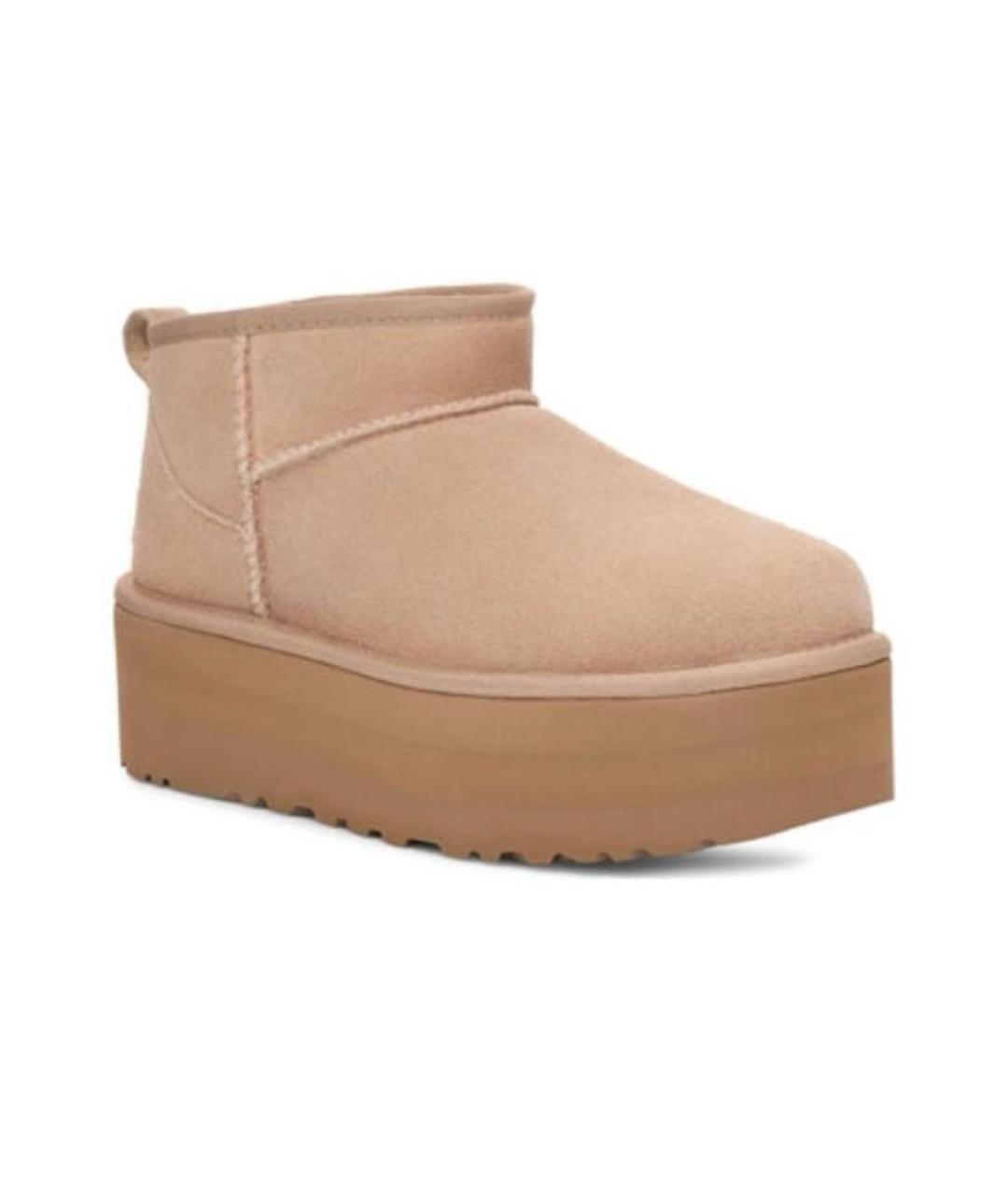 UGG AUSTRALIA Бежевые замшевые ботинки, фото 2