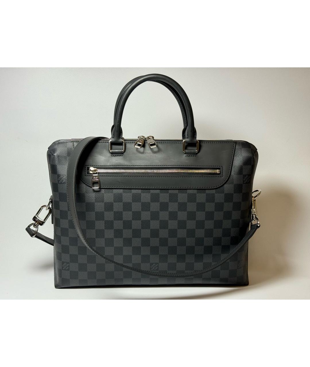 LOUIS VUITTON Антрацитовый портфель, фото 9