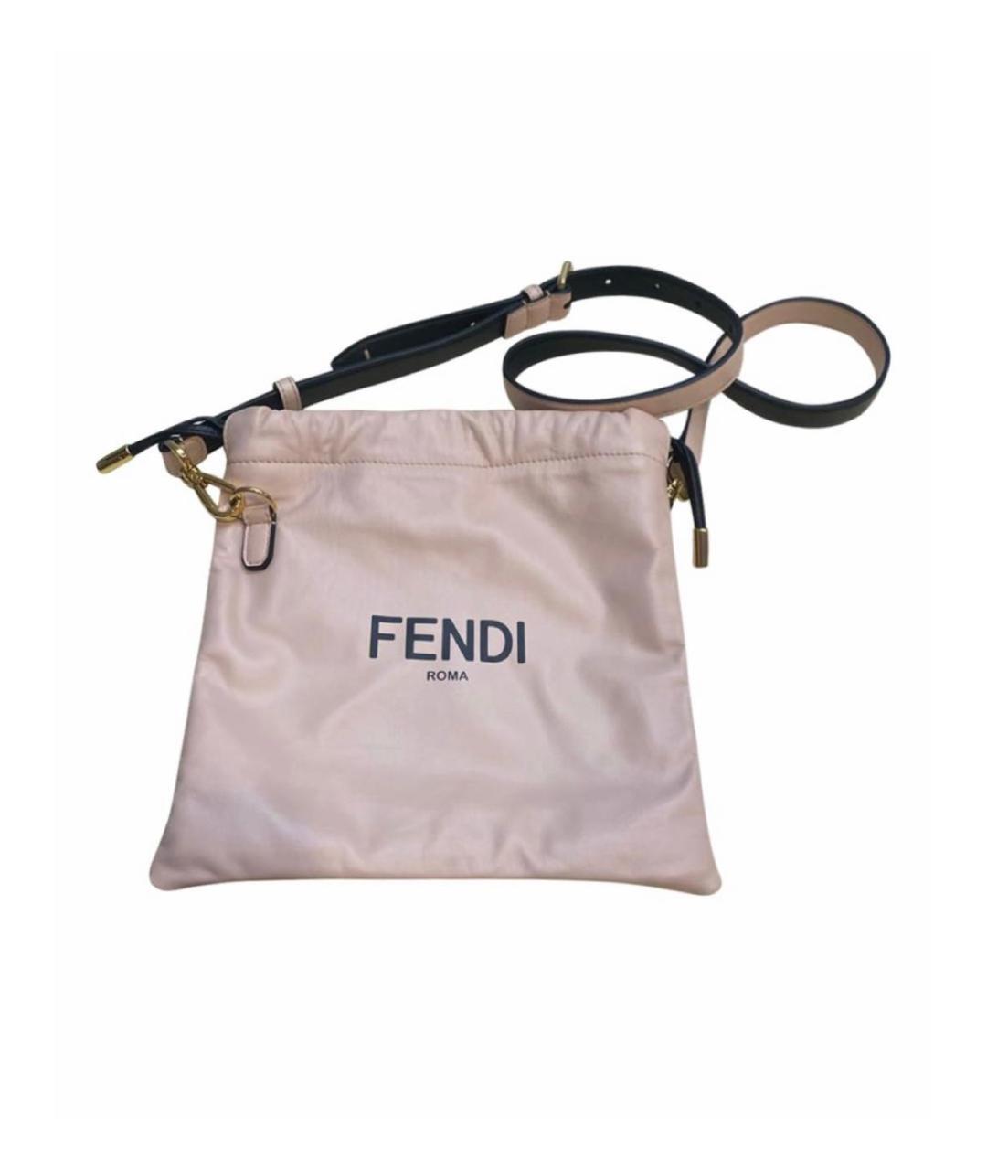 FENDI Розовая кожаная сумка тоут, фото 1