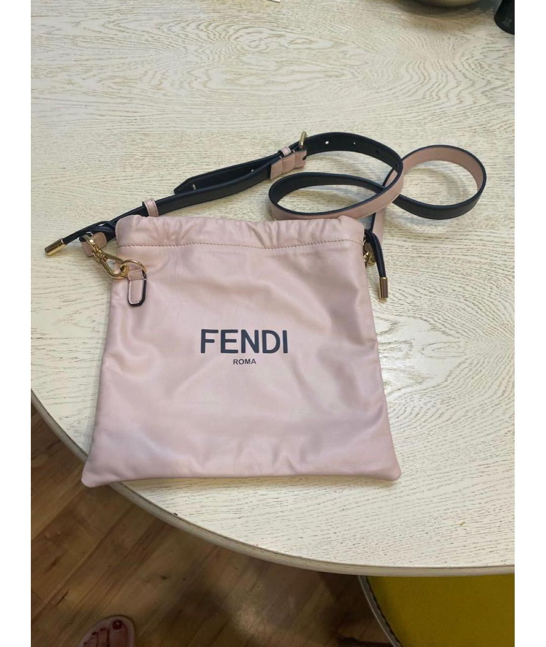 FENDI Розовая кожаная сумка тоут, фото 5