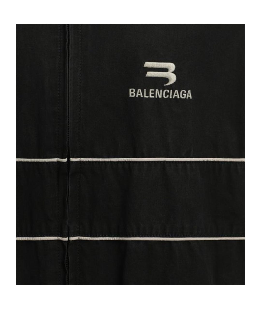 BALENCIAGA Черная хлопковая куртка, фото 3