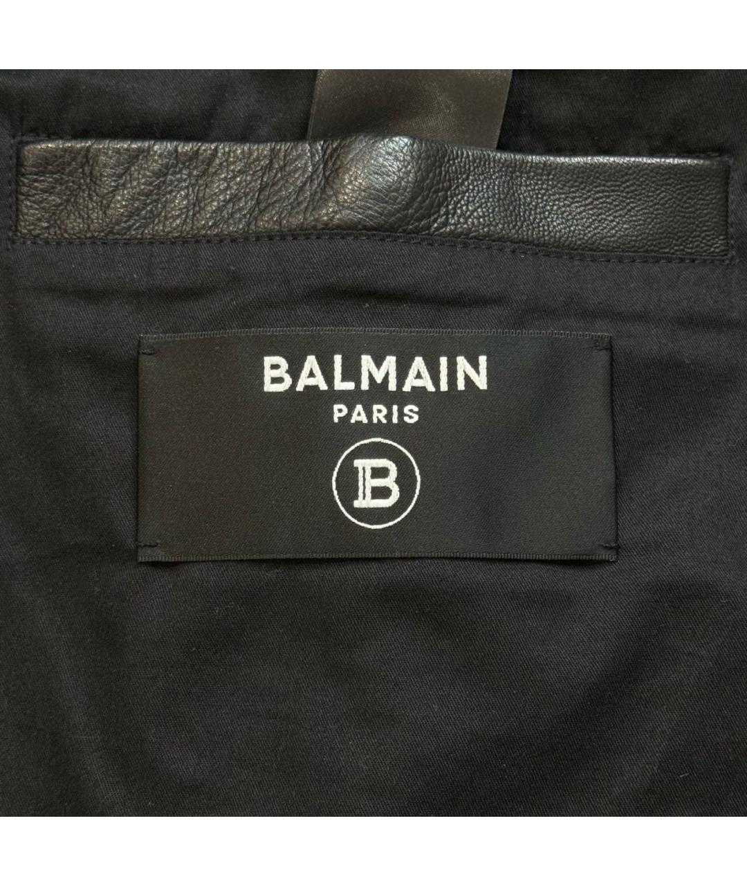 BALMAIN Черная кожаная куртка, фото 6