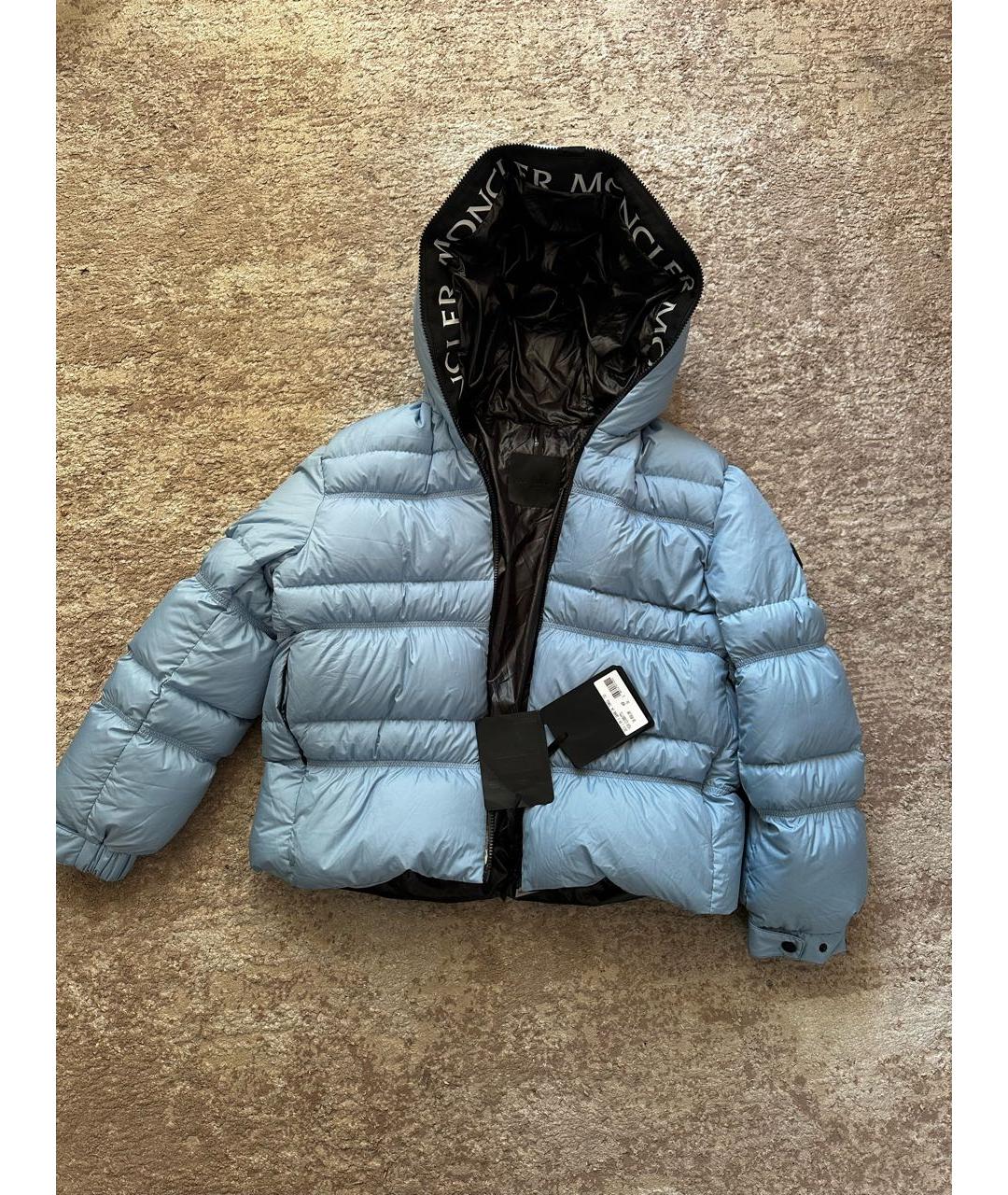 MONCLER Голубой пуховик, фото 6