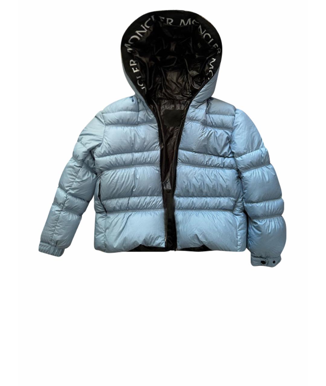 MONCLER Голубой пуховик, фото 1