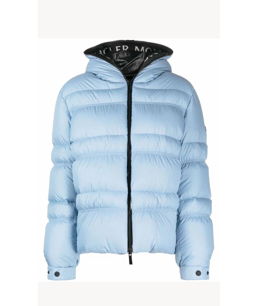 MONCLER Голубой пуховик, фото 4