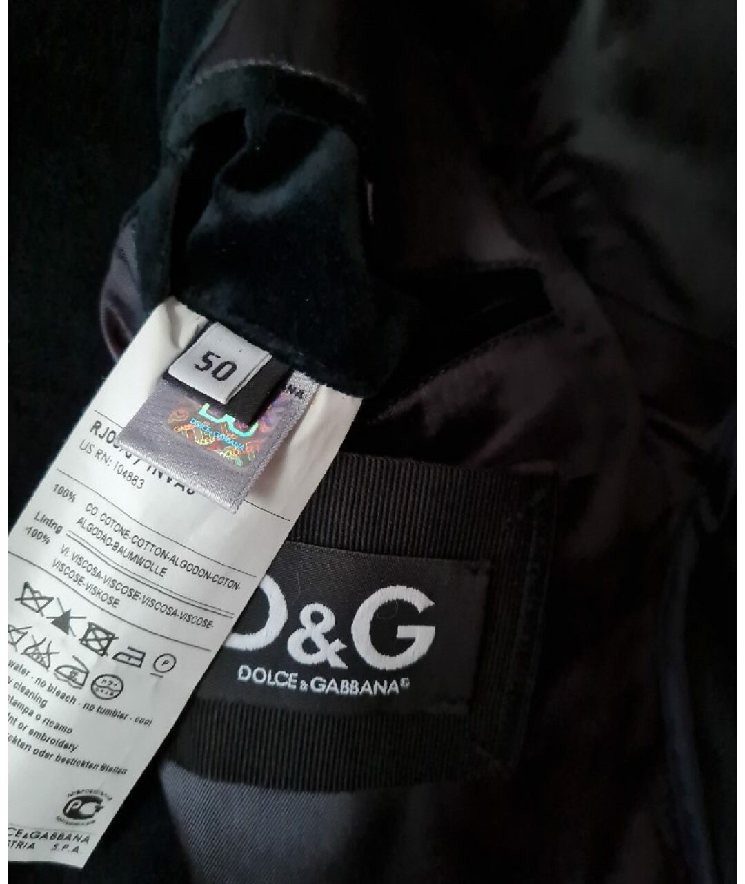 DOLCE&GABBANA Черный вискозный пиджак, фото 3