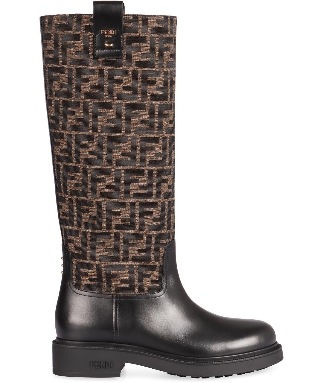 FENDI Коричневые сапоги, фото 2