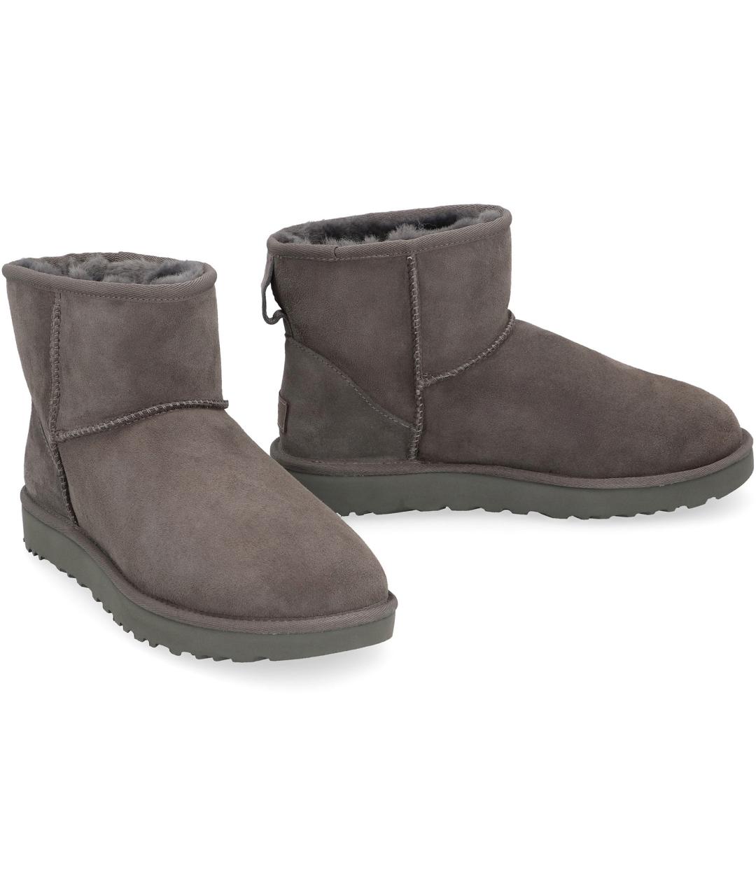 UGG AUSTRALIA Серые кожаные ботинки, фото 3