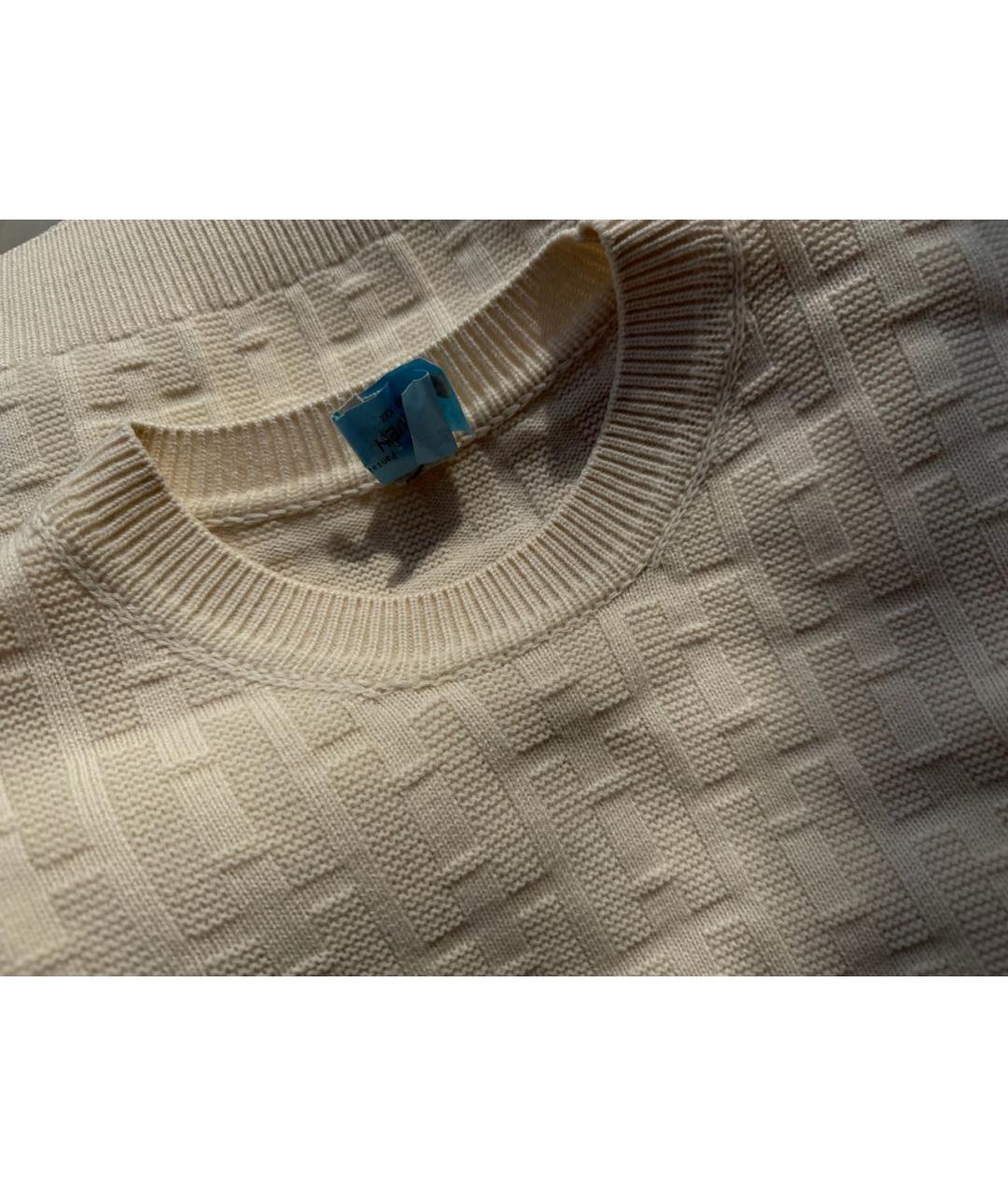 HERMES Бежевый шерстяной костюм с брюками, фото 4