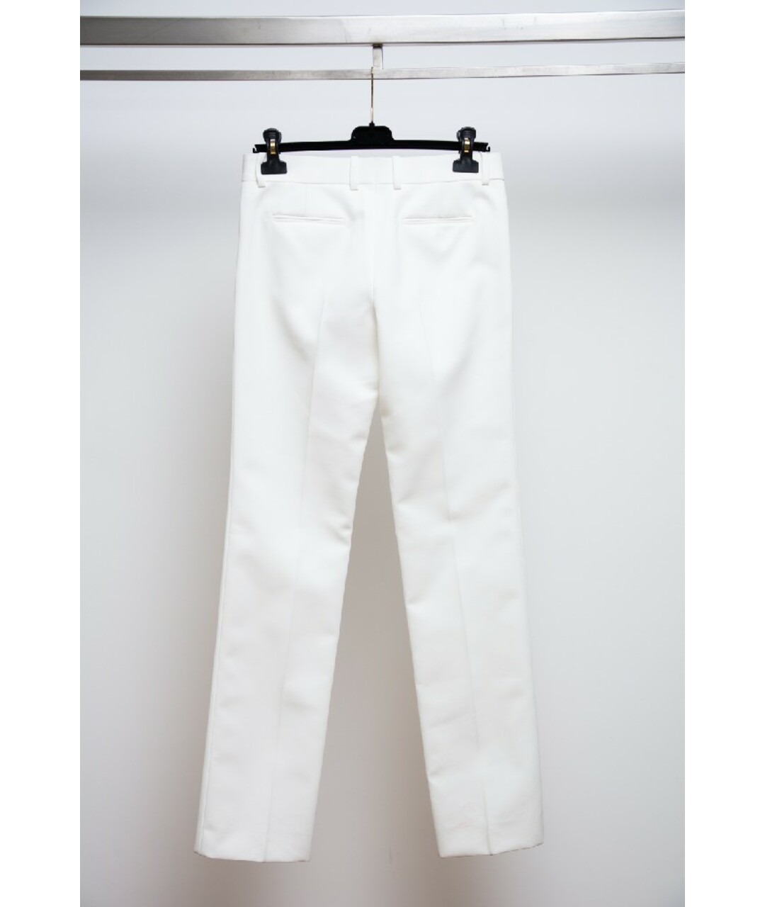 CELINE Белые полиэстеровые брюки узкие, фото 3
