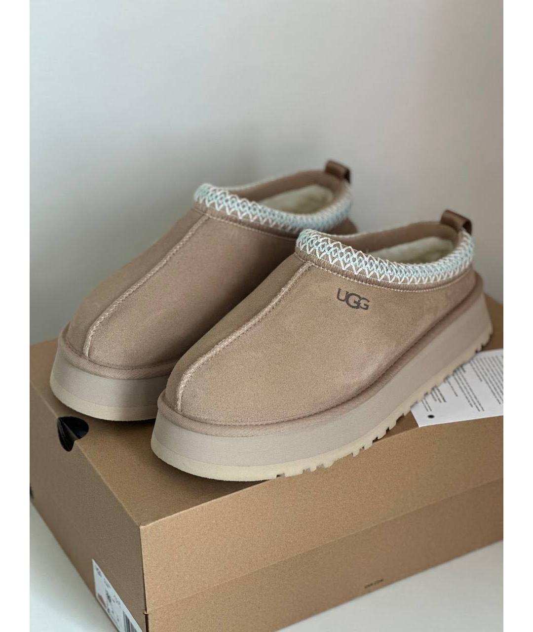 UGG AUSTRALIA Бежевые замшевые ботинки, фото 3