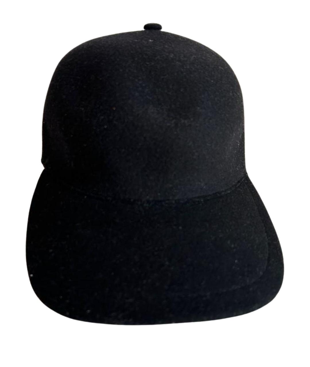 BURBERRY Черная шерстяная кепка, фото 1