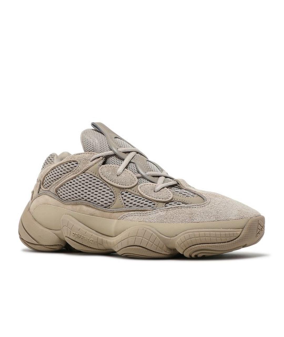 ADIDAS YEEZY Бежевые замшевые кроссовки, фото 2