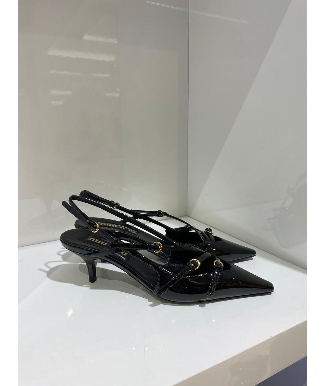 MIU MIU Черные кожаные туфли, фото 2