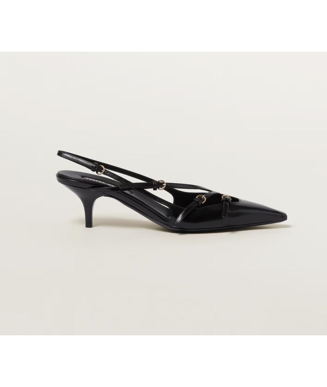 MIU MIU Черные кожаные туфли, фото 4