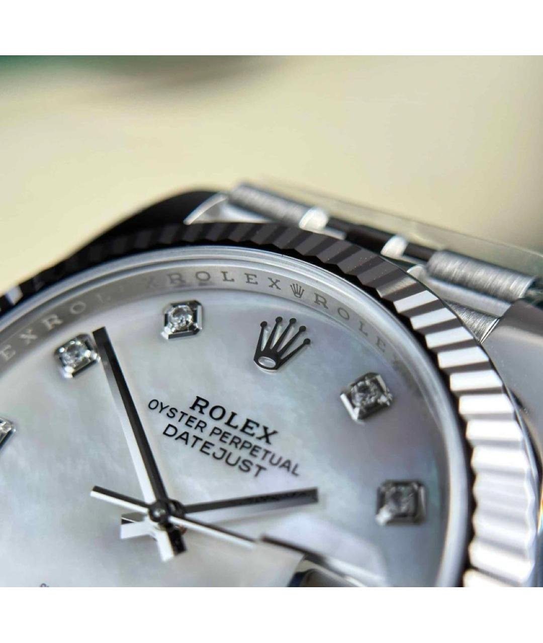 ROLEX Белые часы из белого золота, фото 5