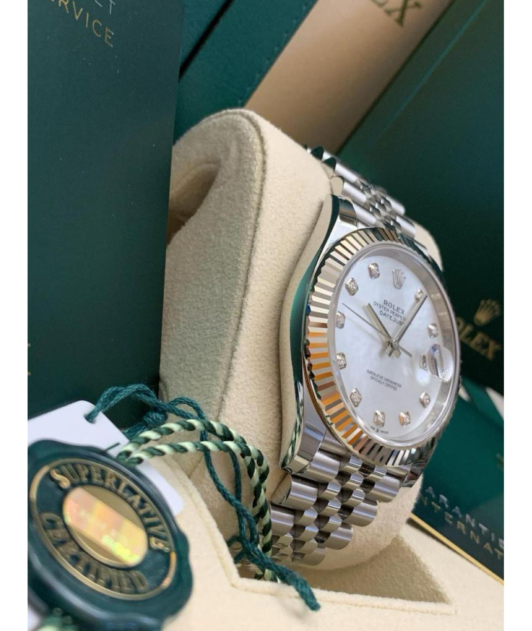 ROLEX Белые часы из белого золота, фото 4
