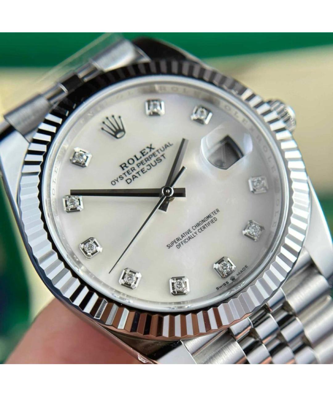 ROLEX Белые часы из белого золота, фото 2