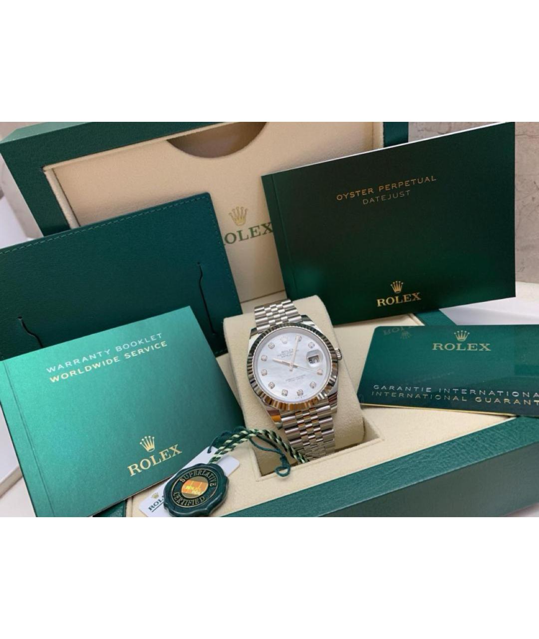 ROLEX Белые часы из белого золота, фото 3