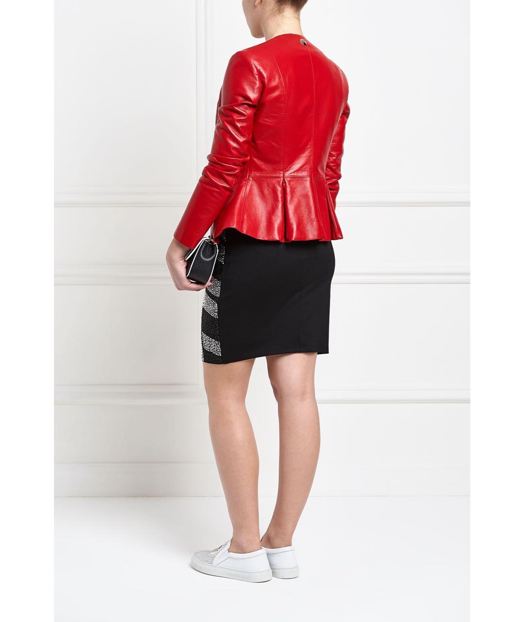 PHILIPP PLEIN Красная кожаная куртка, фото 3