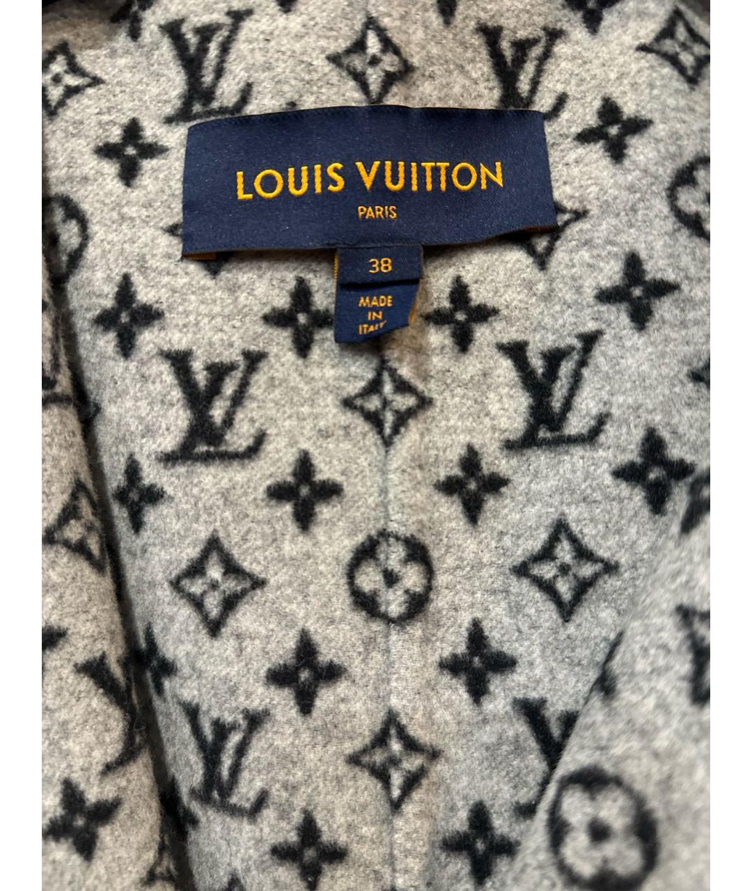 LOUIS VUITTON Черное шерстяное пальто, фото 3