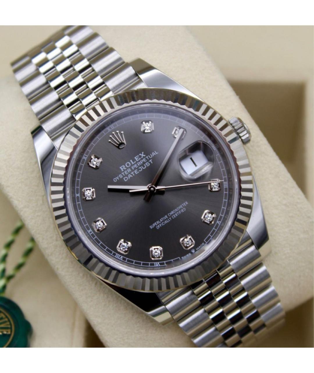 ROLEX Серебряные часы из белого золота, фото 3