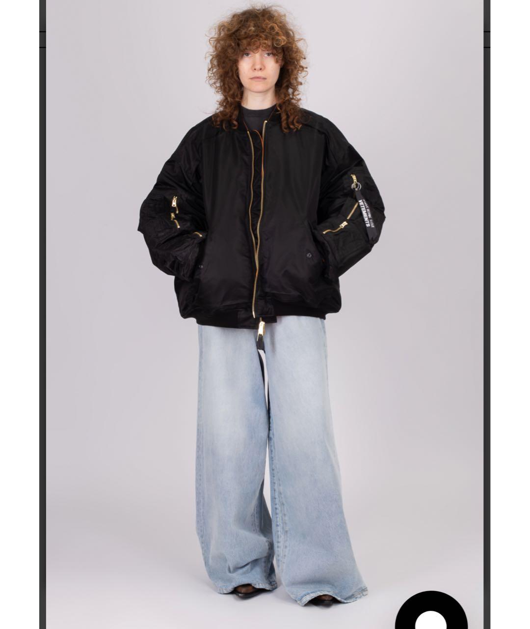 VETEMENTS Черная полиэстеровая куртка, фото 4