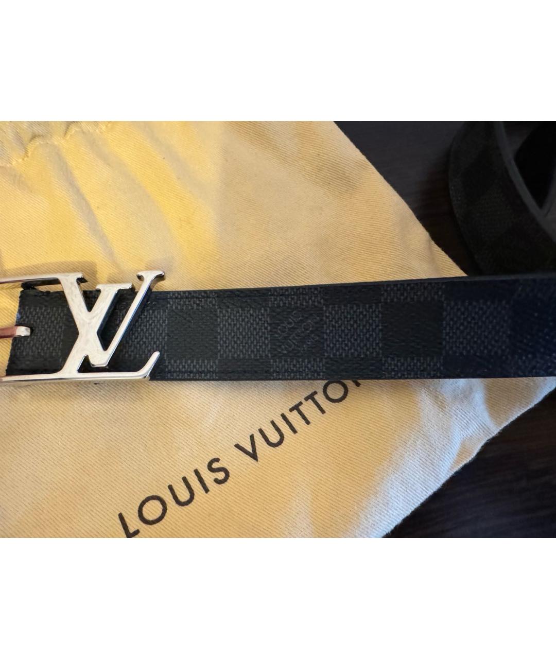 LOUIS VUITTON Черный ремень, фото 5