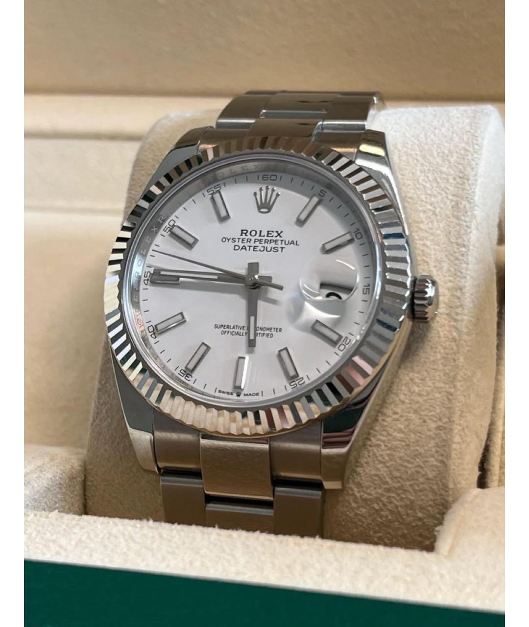 ROLEX Белые часы из белого золота, фото 2
