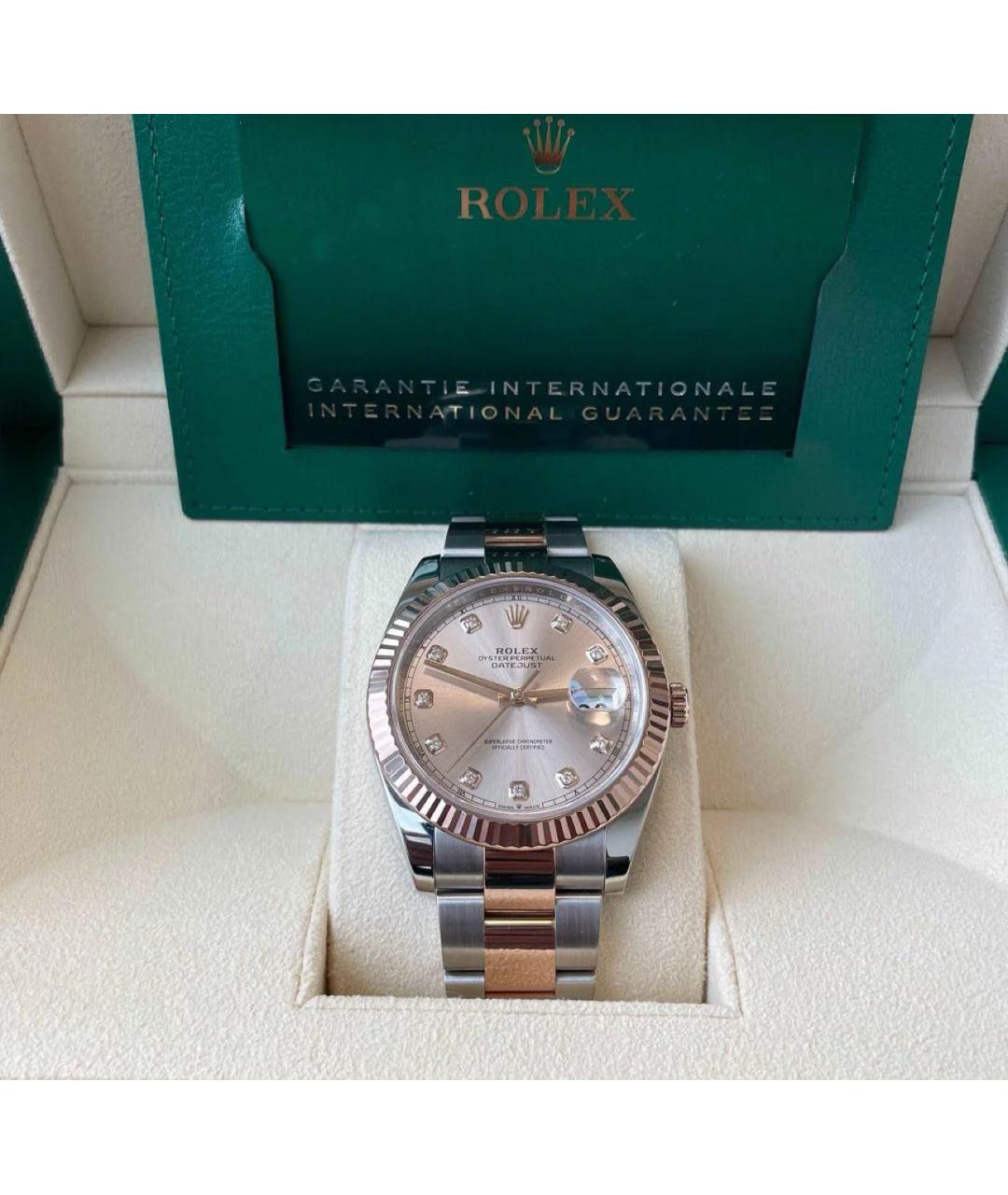 ROLEX Розовые часы из розового золота, фото 2