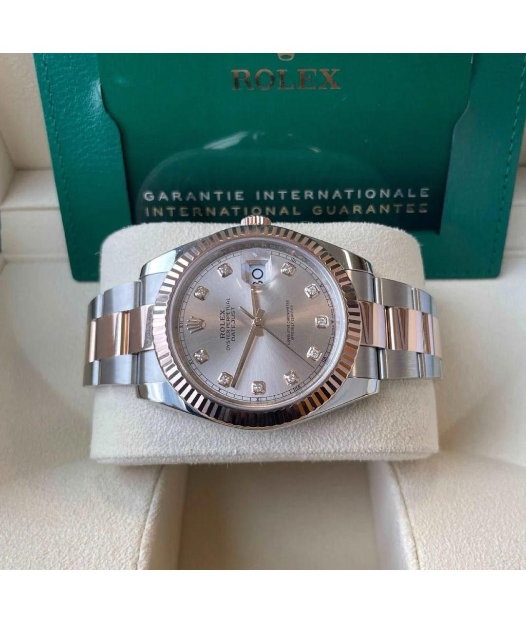 ROLEX Розовые часы из розового золота, фото 4
