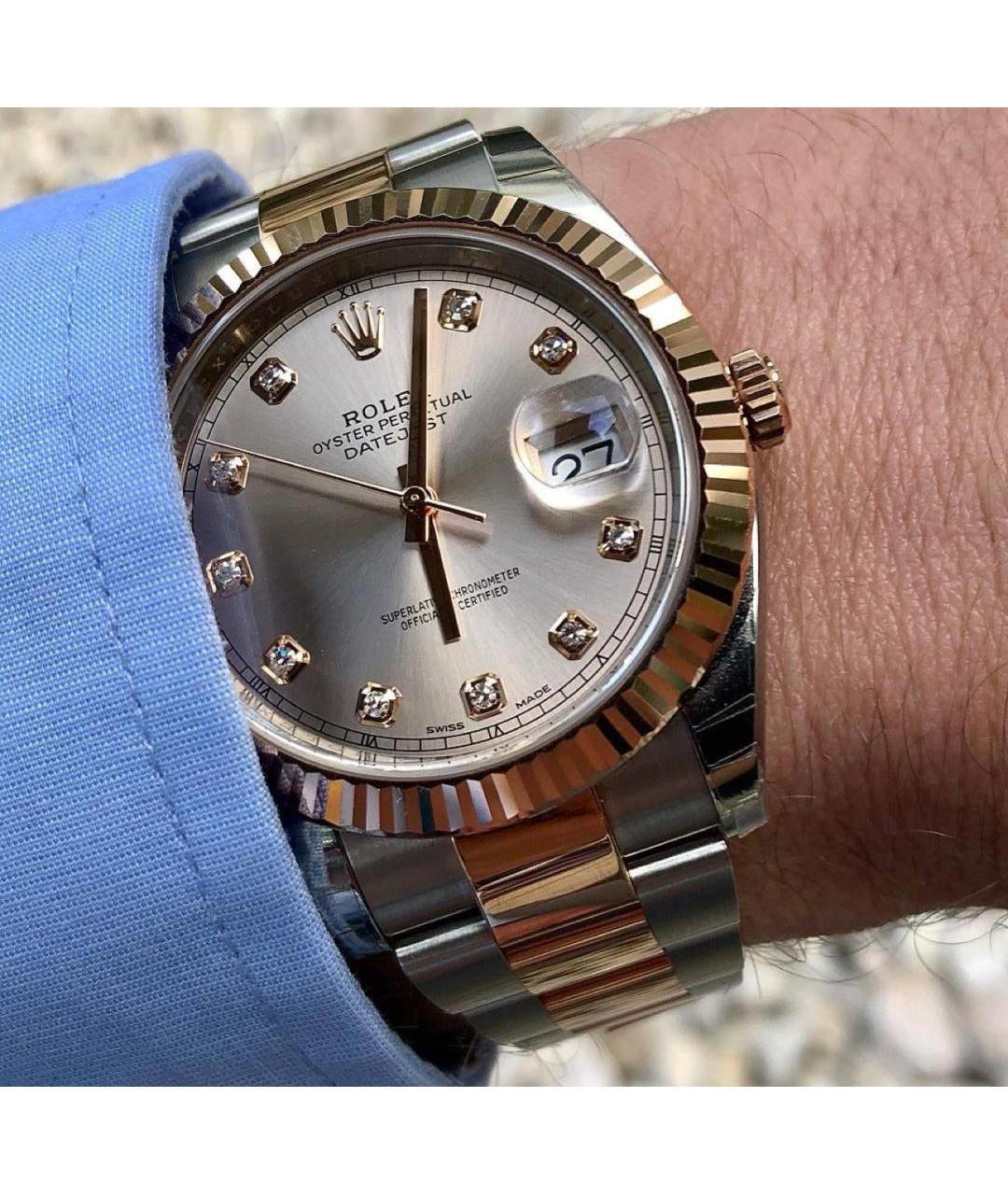 ROLEX Розовые часы из розового золота, фото 6