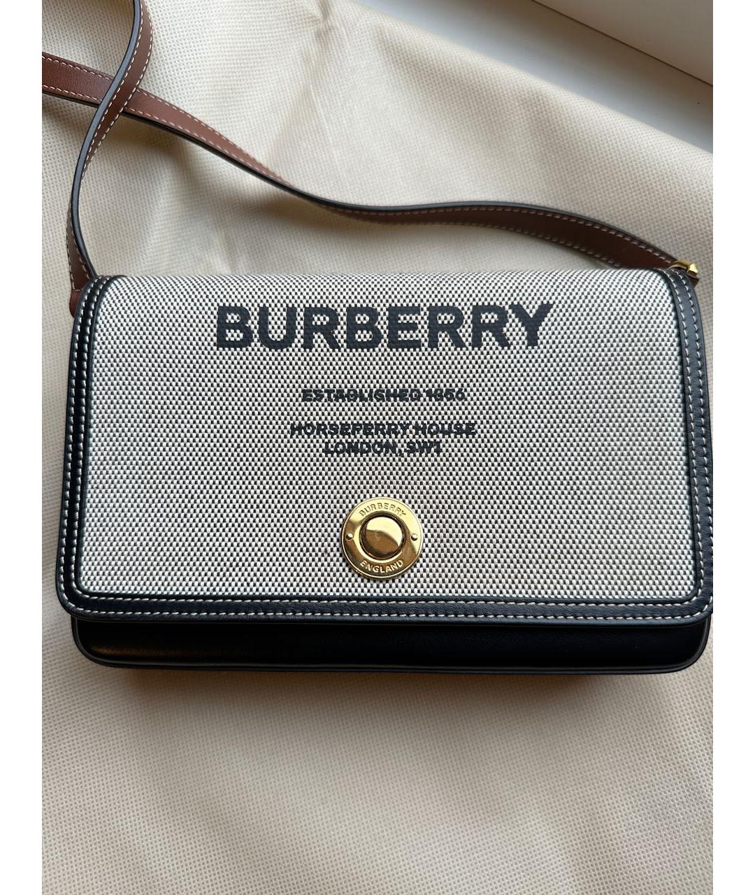 BURBERRY Коричневая кожаная сумка через плечо, фото 3