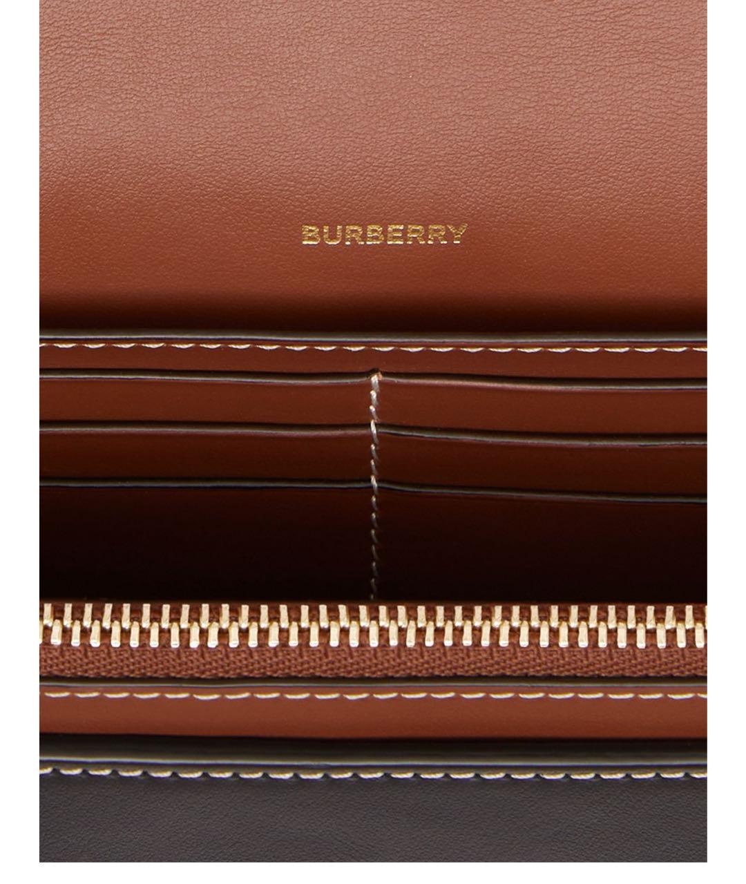 BURBERRY Коричневая кожаная сумка через плечо, фото 5