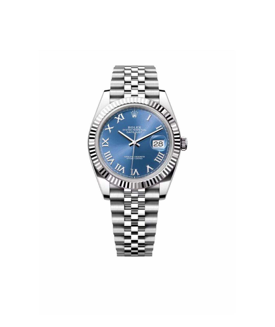 ROLEX Голубые часы из золота и стали, фото 1