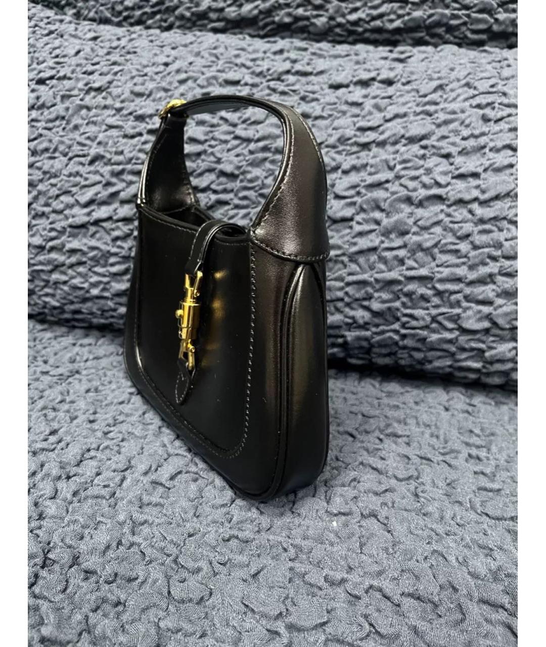 GUCCI Черная кожаная сумка через плечо, фото 4