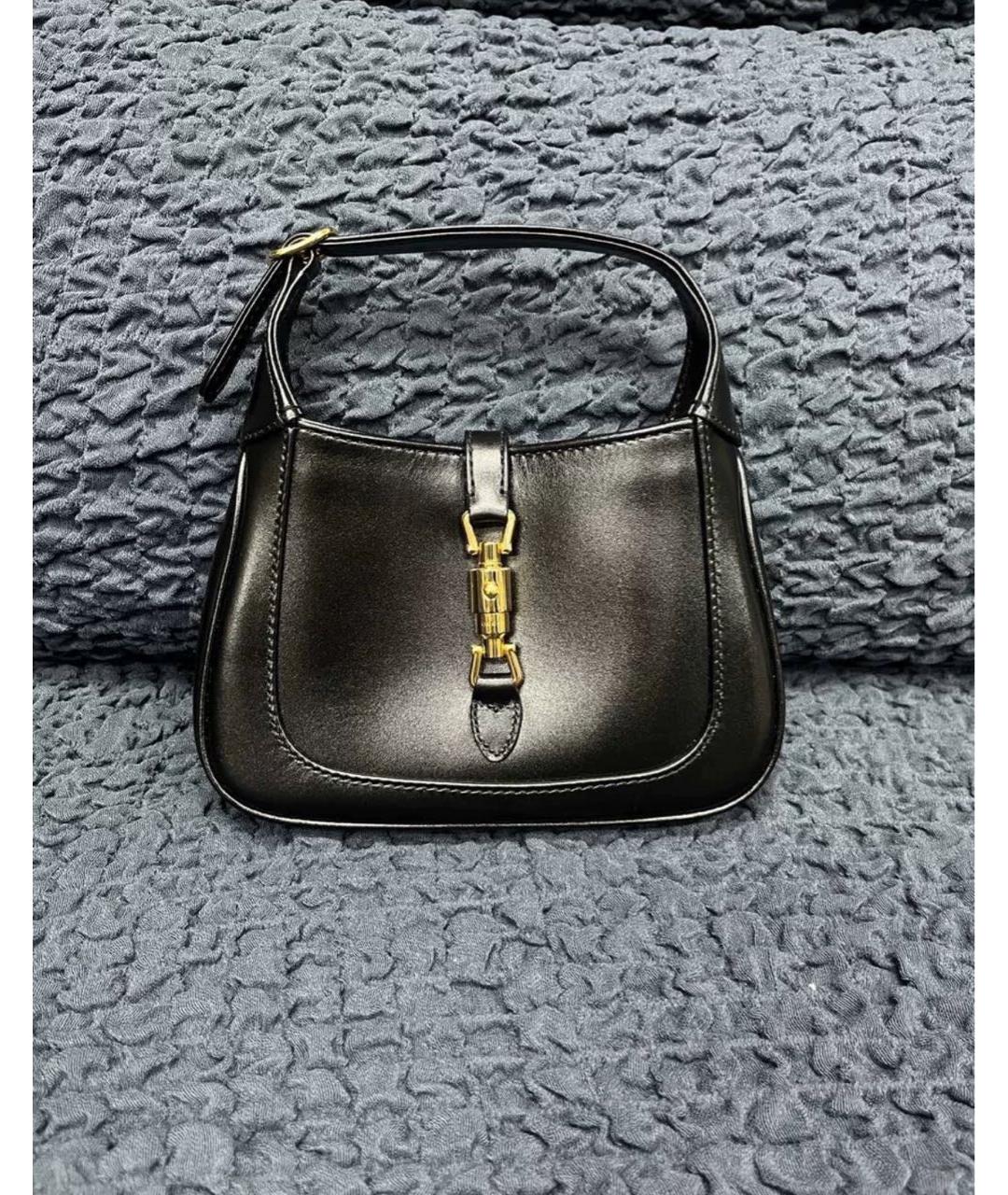 GUCCI Черная кожаная сумка через плечо, фото 7