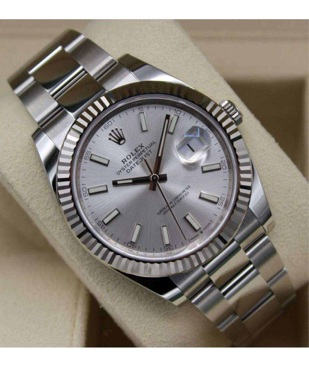 ROLEX Серебряные часы из белого золота, фото 2