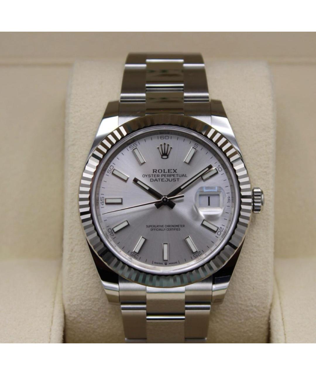 ROLEX Серебряные часы из белого золота, фото 3