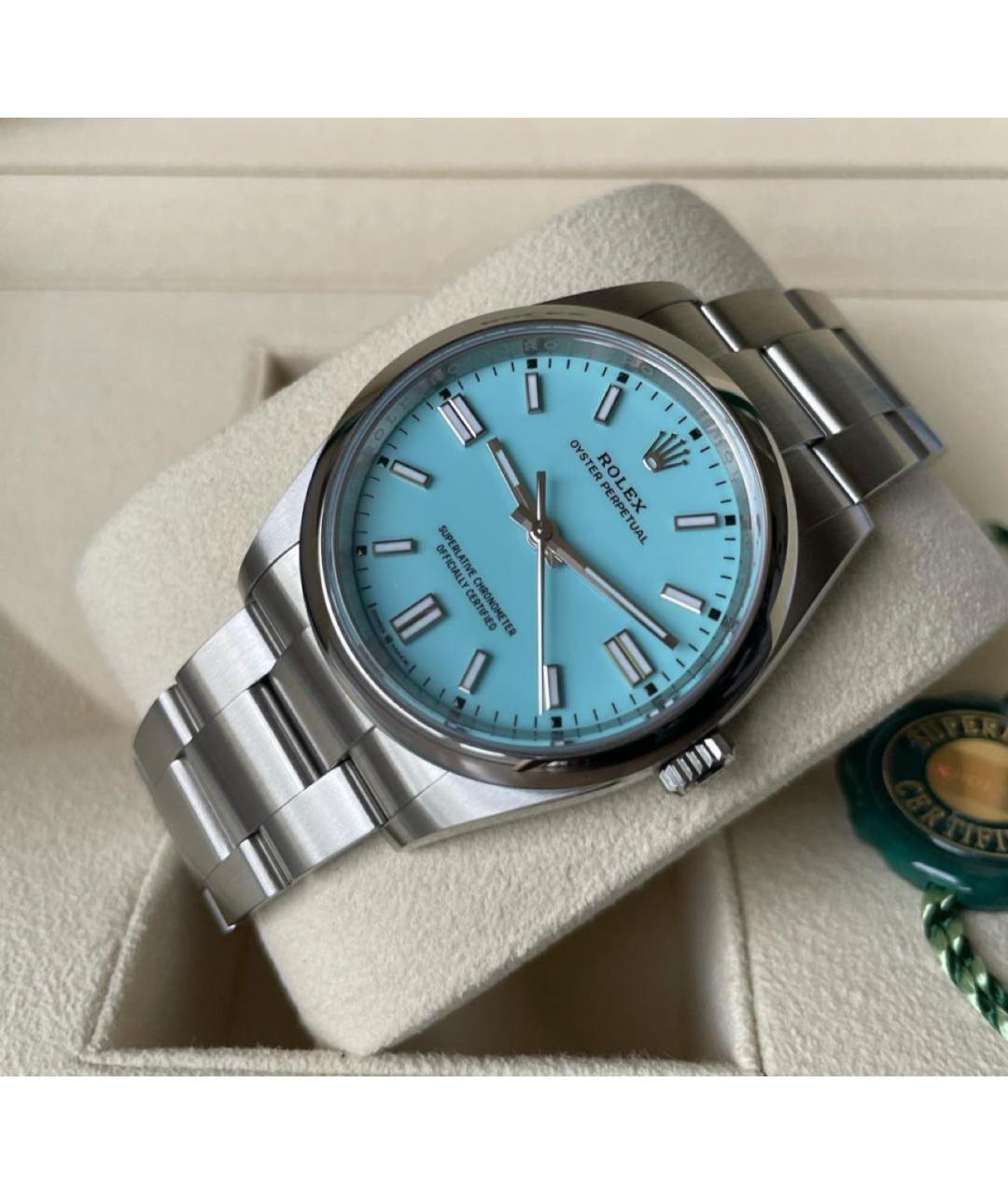 ROLEX Бирюзовые часы, фото 3