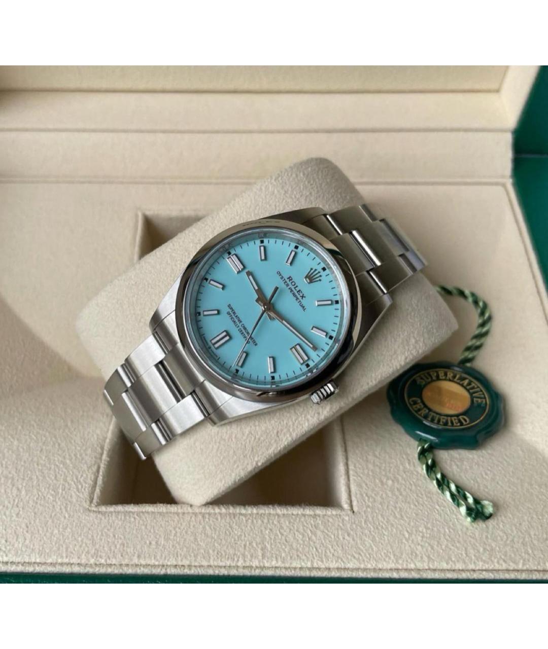 ROLEX Бирюзовые часы, фото 2