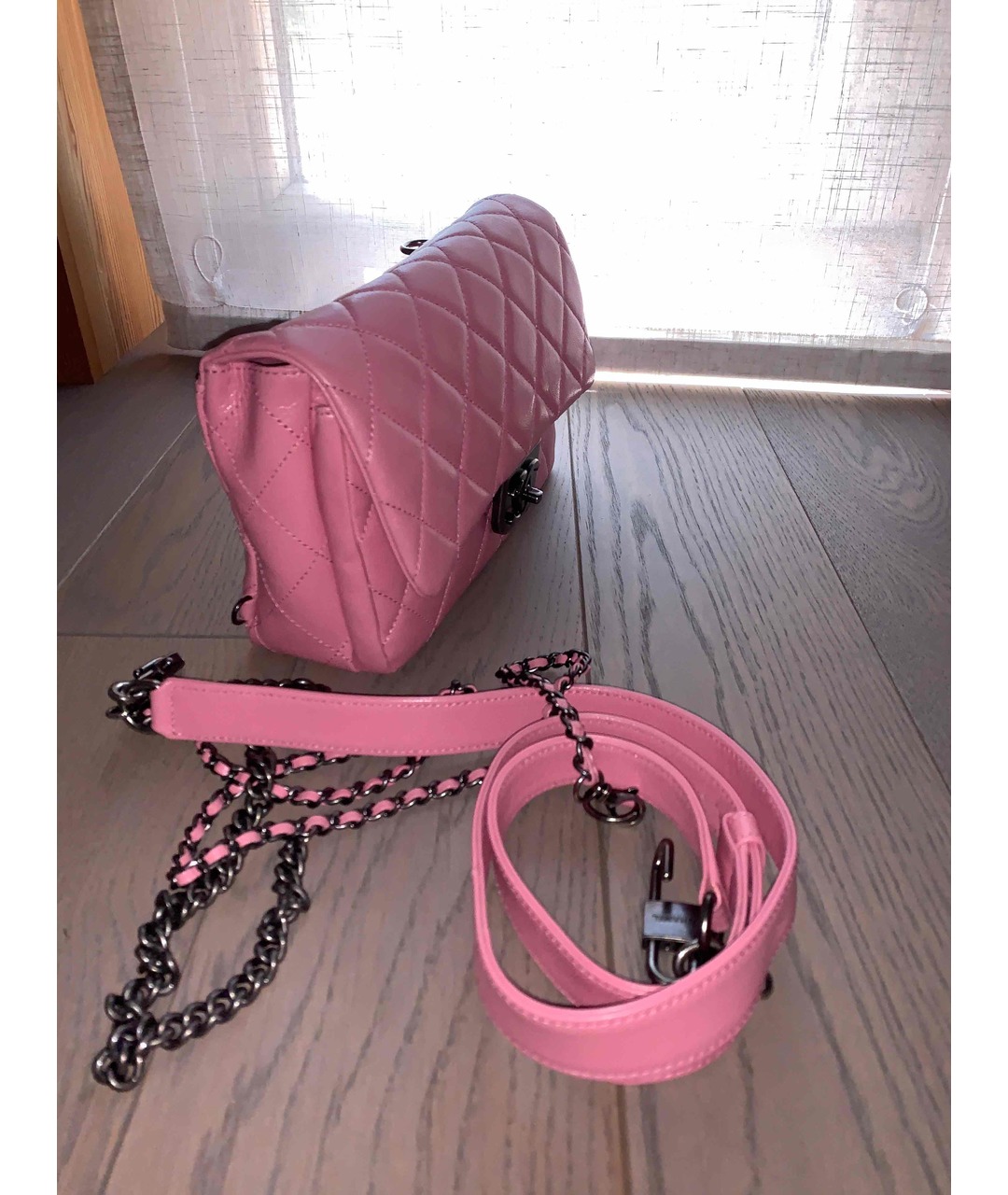 CHANEL PRE-OWNED Розовая кожаная сумка тоут, фото 2