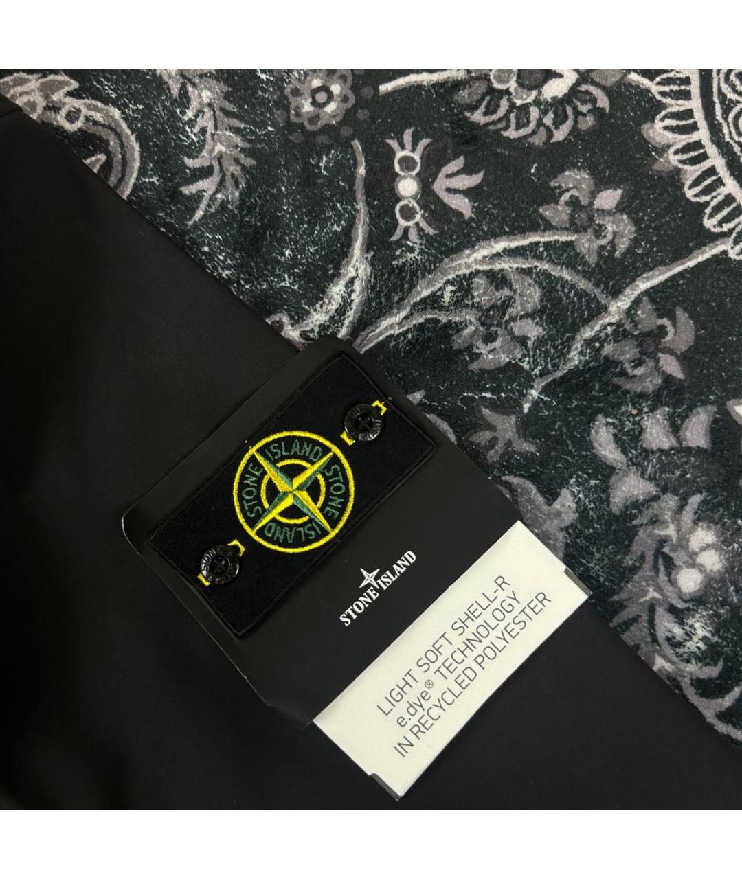 STONE ISLAND Черная полиэстеровая куртка, фото 3