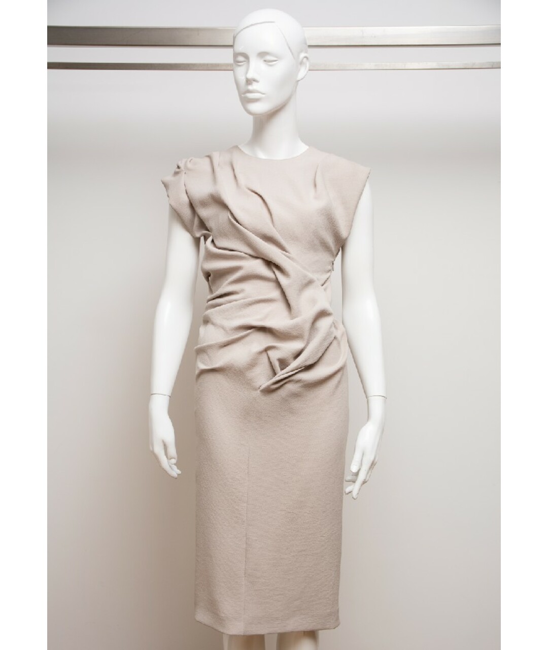 BOTTEGA VENETA Серое шелковое платье, фото 2